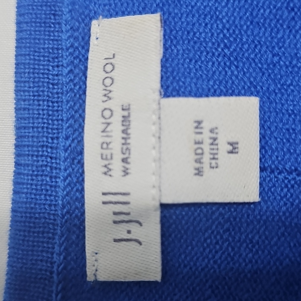 J. Jill Merino Wool Sweater in Bright Blue - Picture 3 of 9